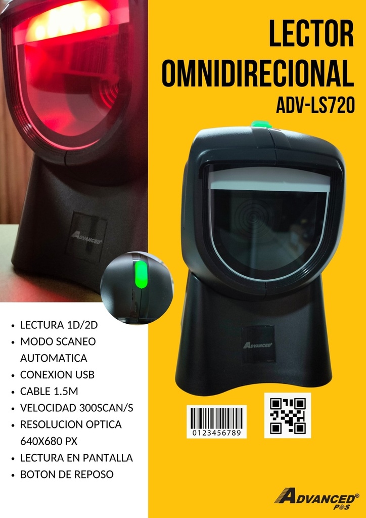 Lector Omnidireccional ADV-LS270