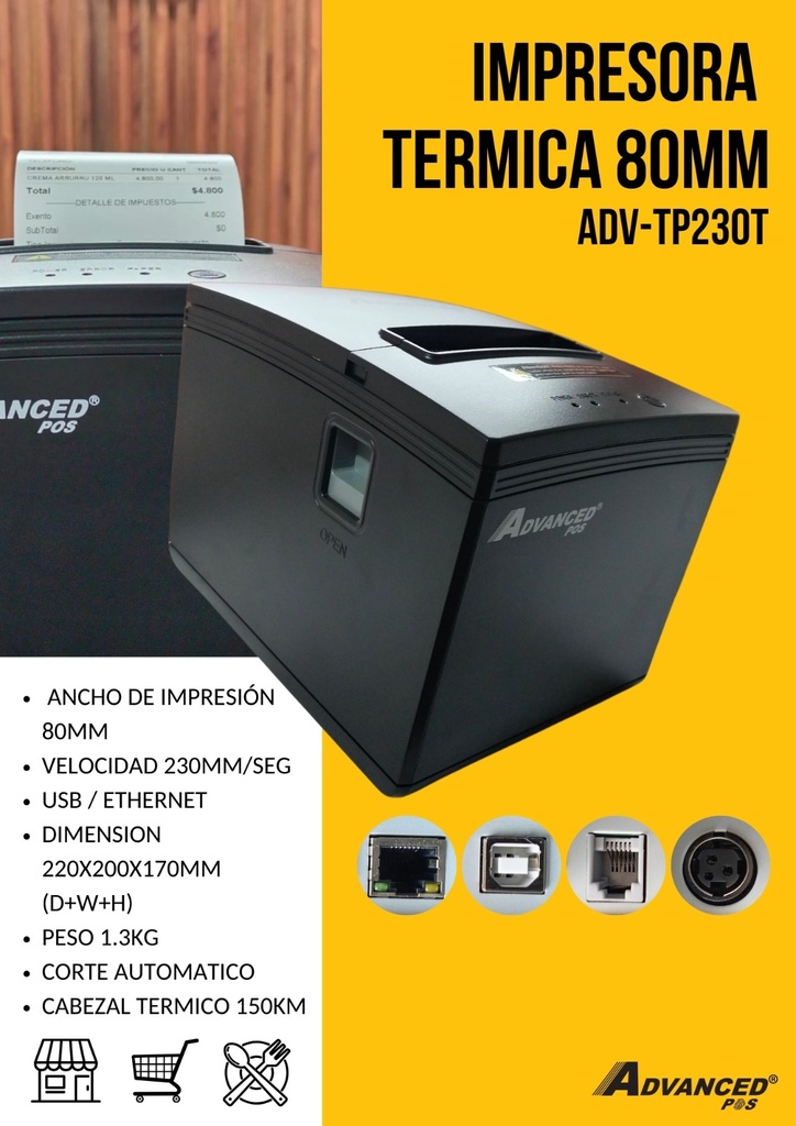 Impresora Termica 80mm ADV-TP230T