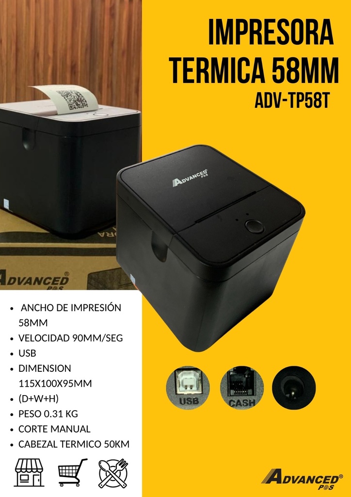 Impresora Termica 58mm ADV-TP58T