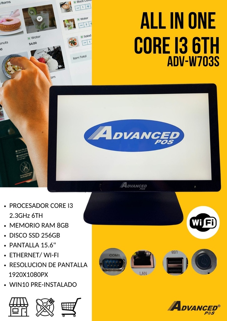 Computador ALL IN ONE CORE I3 6th ADV-W703S